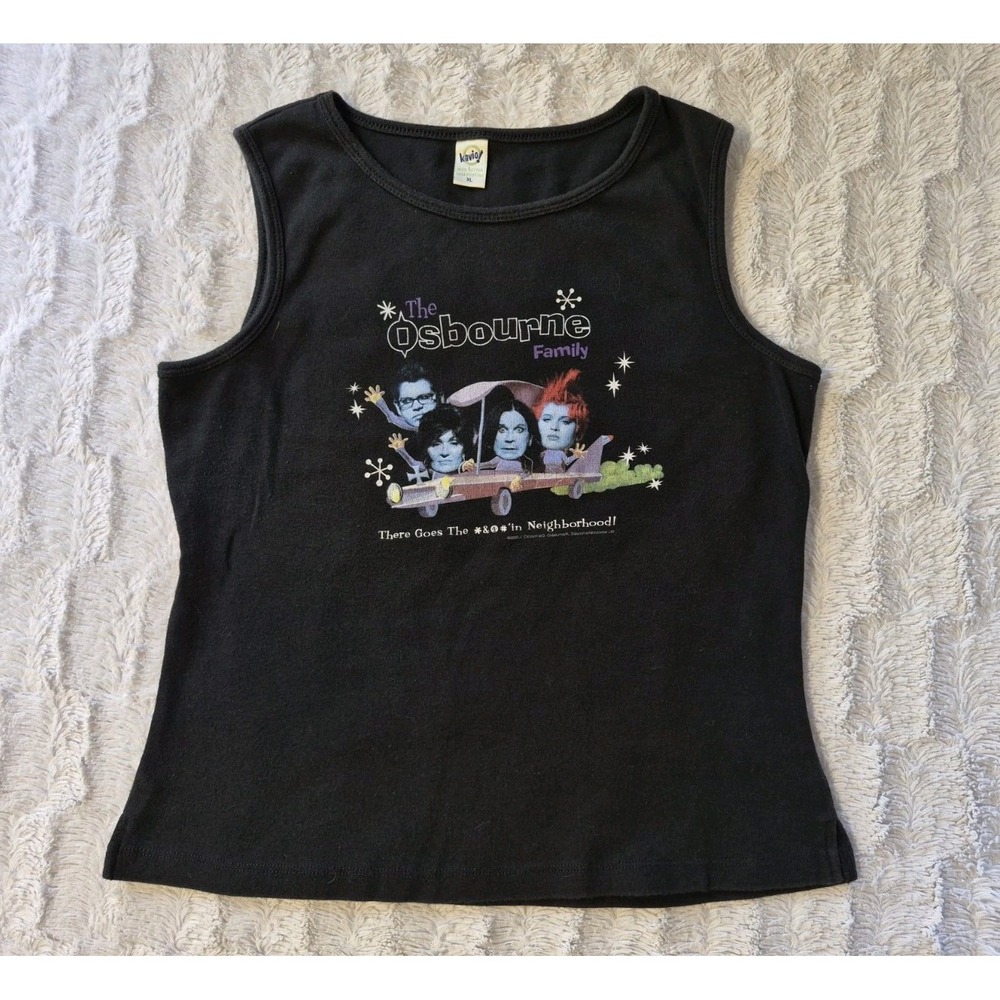 Vintage 2002 The Osbournes Family Shirt Women's XL Sleeveless Ozzy Osbourne Y2K